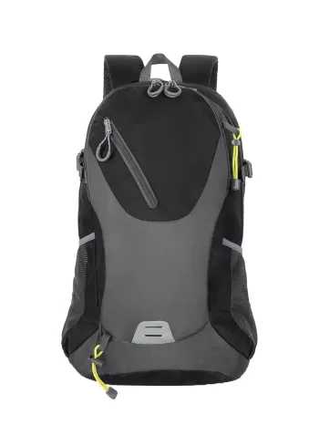Men Patch Detail Zip Front Travel Backpack