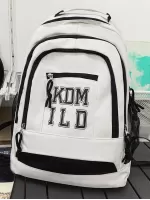 Men Letter Graphic Casual Daypack - White