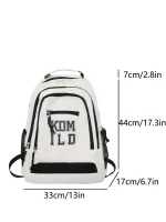 Men Letter Graphic Casual Daypack - White
