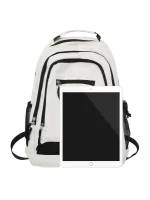 Men Letter Graphic Casual Daypack - White