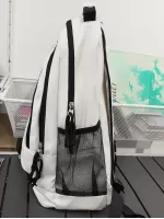 Men Letter Graphic Casual Daypack - White