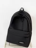 Letter Graphic Laptop Backpack Minimalist For School Travel