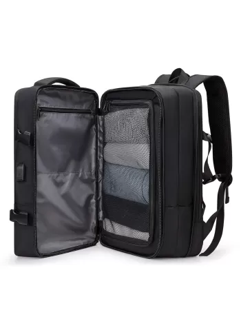Men Release Buckle Decor Travel Backpack