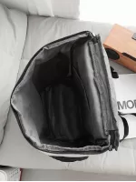 Men Letter Graphic Release Buckle Decor Flap Backpack