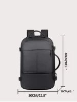2 In A Group Men Minimalist Travel Backpack - Black