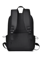 Black Laptop Backpack Waterproof Durable Adjustable Strap For Daily