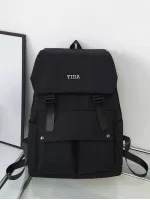 Men Letter Graphic Buckle Decor Flap Backpack