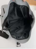 Men Buckle Decor Flap Backpack With Bag Charm