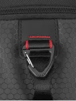 Men Honeycomb Pattern Release Buckle Decor Travel Backpack With Coin Purse