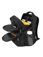Men Honeycomb Pattern Release Buckle Decor Travel Backpack With Coin Purse